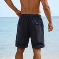 thumbnail image 4 of successthop Mens Cargo Shorts Big and Tall Knee Length Shorts Drawstring Elastic Bottoms Plaid Clothes with Pockets XL, 4 of 9