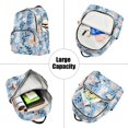 thumbnail image 5 of FORMRS Mini Backpack Purse for Women Travel Daypack Casual Shoulder Bag, Floral Easter Rabbits, 5 of 7
