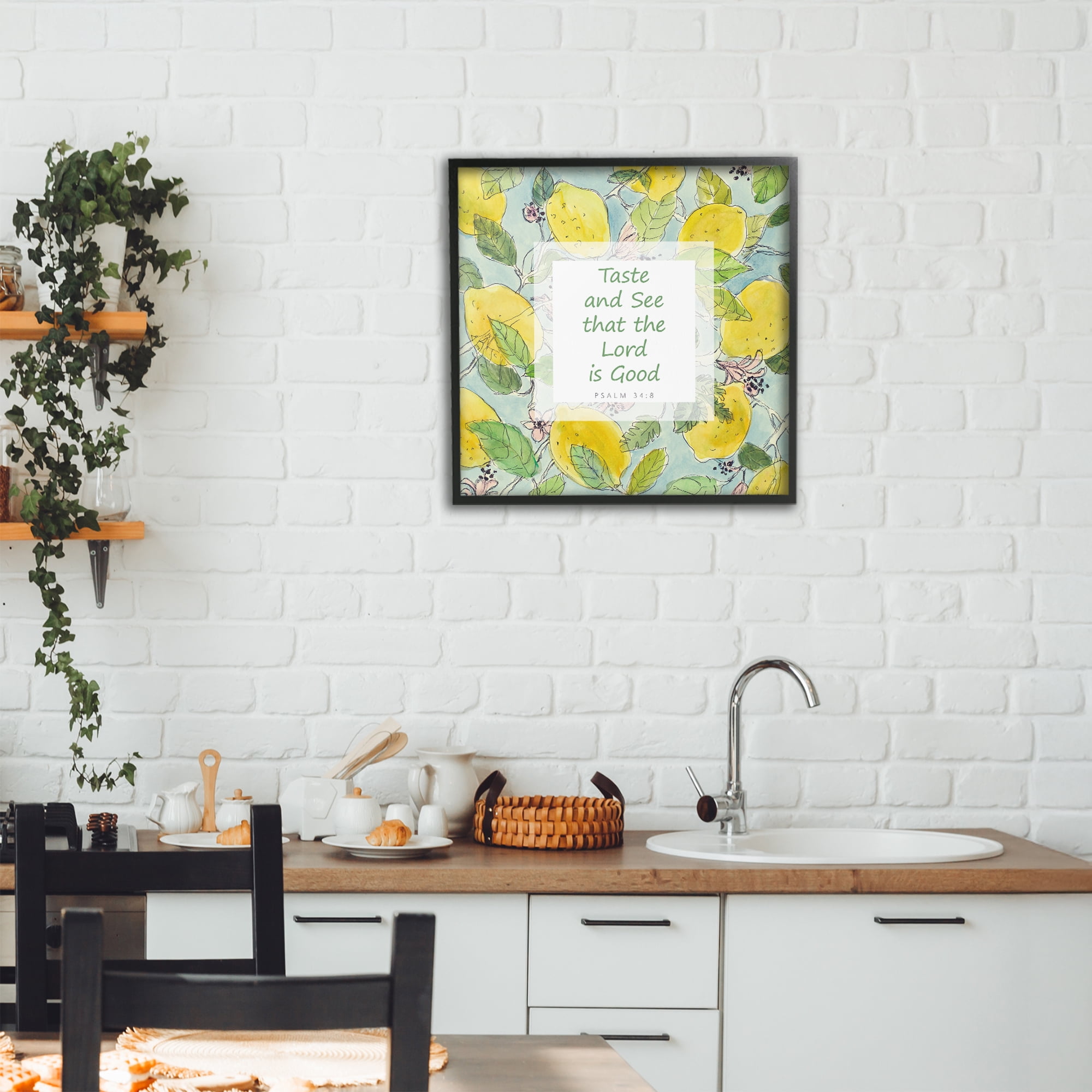 Stupell Industries Taste & See Lord Is Good Black Framed Giclee Art, design by Lanie Loreth