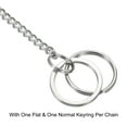 thumbnail image 4 of Uxcell 12" 304 Stainless Steel Keychain with Keyrings Hook Clasp Belt Loop Clip, 2 Pack, 4 of 5