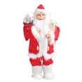 thumbnail image 5 of Christmas Santa Figurine Wood Cloth Santa Claus Doll for Xmas Indoor Bedroom B, 5 of 8
