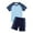 Blue, variant on Splozh Toddler Boys Summer Swim Set for 8-16 Years, Animal Print Rash Guard & Swim Trunks UPF 50 Sun Protection Breathable Swimming Outfit Blue,14-16 Years
