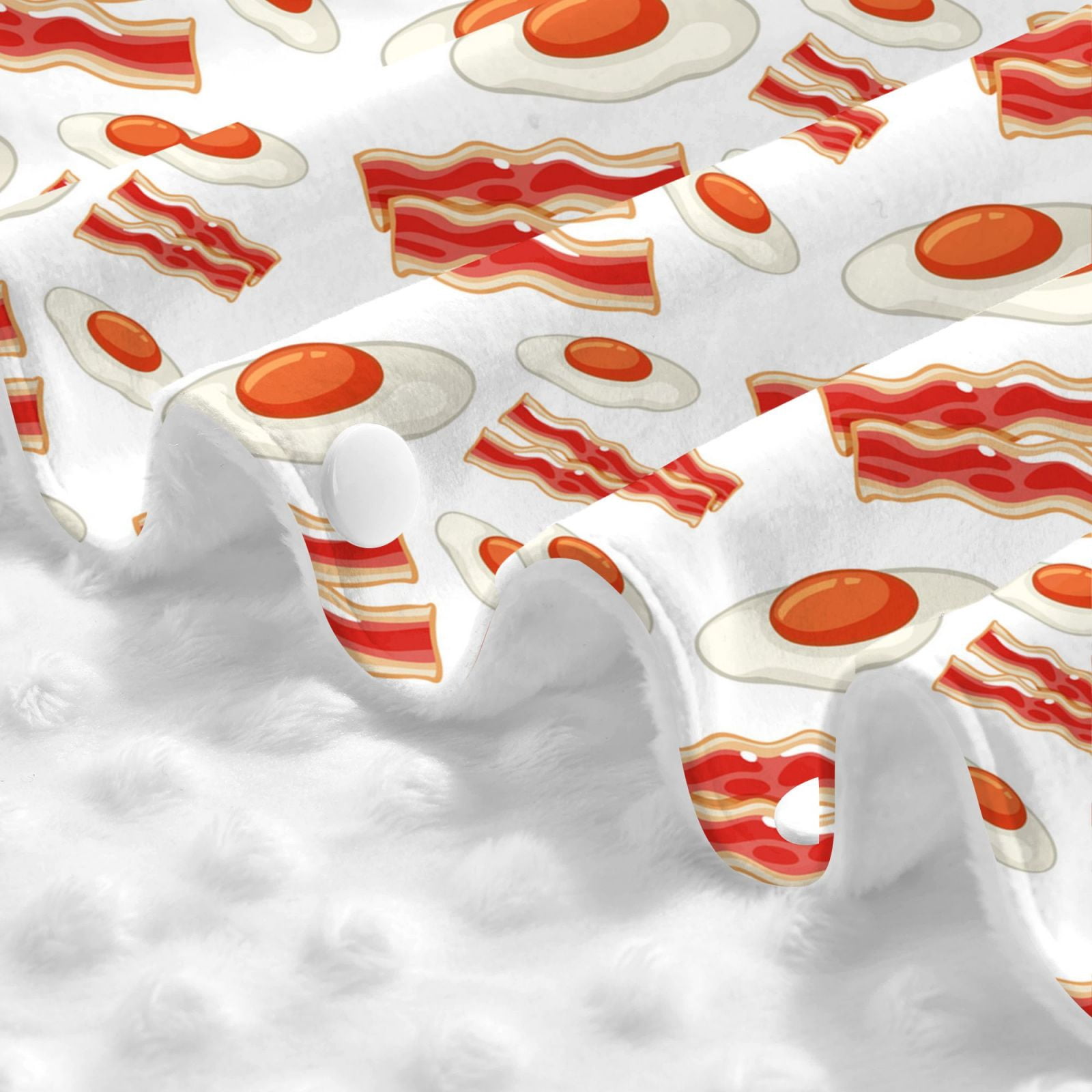 Car Seat Cover Baby - Hobo Eggs Bacon Print Red White Breathable Infant Car Seat Cover for Baby Carseat, Lightweight Comfort Baby Essentials Must Haves Newborn Stuff for Girl Boy