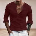 thumbnail image 2 of Men’s Long Sleeve Solid Color Base Shirt Casual Everyday Fashion Top, 2 of 5