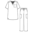 thumbnail image 6 of Adar Addition Scrub Set for Men - Classic V-Neck Scrub Top & Cargo Scrub Pants - A9300 - Black - M, 6 of 7