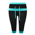 thumbnail image 4 of Summer Savings Clearance! Stamzod Womens Leggings Fashion Patchwork Summer High Waisted Plus Size Leggings Casual Slim Fitting Yoga Gym Capri Leggings for Women Black XXXXL, 4 of 5