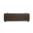 thumbnail image 6 of 80" Chesterfield Sofa, Mid-Century 3 Seater Couch with Tuxedo Design and Wooden Legs for Living Room, Entertainment Area, Dark Brown, 6 of 9