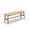 Oak, variant on PORKISS Indoor Bench, End of Bed Bench, Wood Dining Bench, Entryway Bench with Solid Wood Legs for Bedroom, Kitchen & Living Room, Black-39.37"L