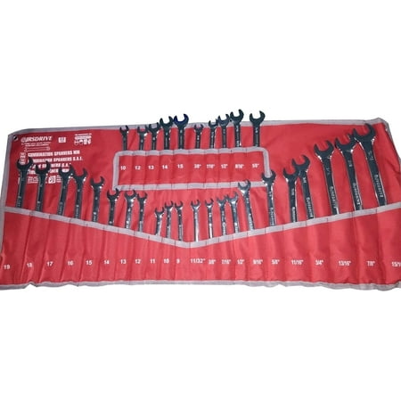 

JRSDRIVE 32-Piece Stubby Combination Wrench Set SAE and Matric