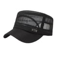 thumbnail image 2 of Sombrero de malla para hombre, gorra de béisbol, sombrero de camionero, sombreros de copa plana, sombrero de pesca, sombrero para correr para trabajo Negro, 2 of 8