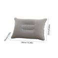 thumbnail image 3 of Inflatable Travel Pillow 13.38In Flocked Nap Cushion Contoured Neck Support Pillow Relieve Muscle Strain Quick Inflate Deflate for Air Travel Train Rides Road Trips Office Napping Outdoor Camping, 3 of 6