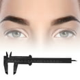 thumbnail image 2 of Unique Bargains 1 Pc Mini Eyebrow Measuring Ruler Double Scale Aliper Measuring Tool 8.27"x2.91" Black, 2 of 7