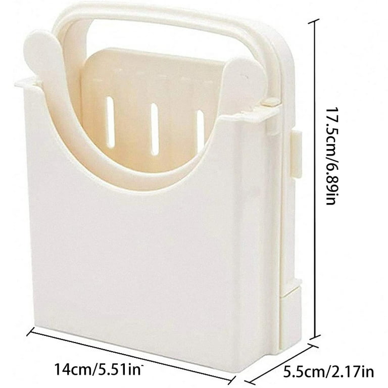 Orione Adjustable Toast Slicer/ Cutting Guide for Homemade Bread Plastic Bread Slicer Loaf for Slicing Bread Foldable Kitchen Baking Tools (White)