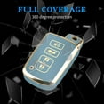 thumbnail image 6 of for Toyota Key Fob Cover with Keychain, 4 Button Car Key Case Shell for Tacoma Highlander Corolla Sequoia Camry Tundra Avalon RAV4 4Runner, Golden Edge Soft TPU Easy to Press, 6 of 15