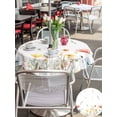 thumbnail image 5 of Outdoor Tablecloths with Umbrella Hole & Zipper, Spring Wildflowers Round Tablecloth 54 Inch, Watercolor Rustic Flowers Floral Leaves Waterproof Table Cloth, Patio/Pool/Picnic Table Covers, 5 of 8