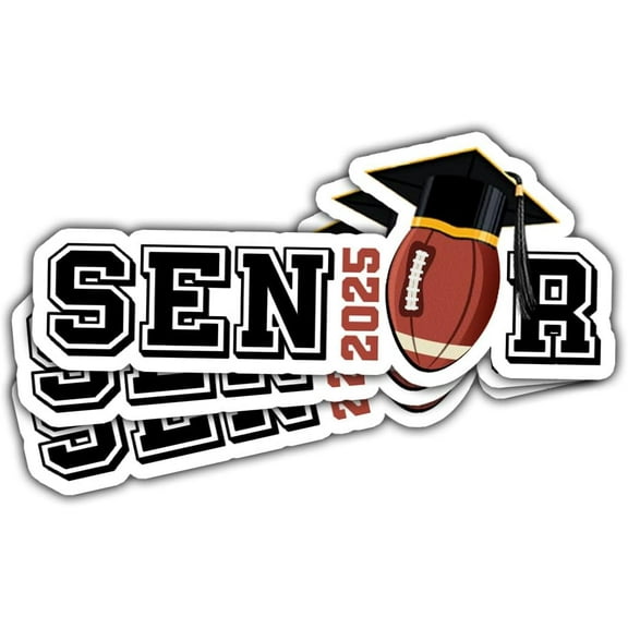 Senior 2025 Stickers - Senior Car Decorations Class of 2025 - 3 Inch Vinyl Stickers for Laptop, Water Bottle, Phone, Car Window, Helmet (3x3inch)