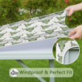 thumbnail image 6 of White Buffalo Skull Dot Pattern Square Fitted Tablecloth with Elastic Edge,Square Table Cover,Washable Elastic Table Cover for Home Kitchen Party Decor 36"x36", 6 of 6