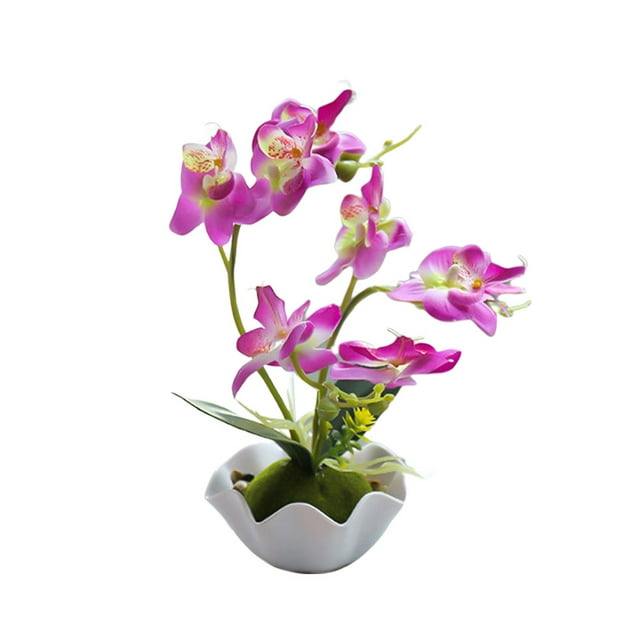 Yuarrent Reemplazo de plantas falsas, simulación decorativa colorida, hogar, oficina, café, casa, decoración de macetas artificiales, ornamento Decoración Púrpura Yuarrent HA084191-03