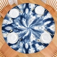 thumbnail image 2 of Blue White Tie Dye Mandala Pattern Round Fitted Tablecloth with Elastic Edge,Dining Table Cover Waterproof,Outdoor Round Tablecloth for Camping,Dining,Indoor and Outdoor, 2 of 7