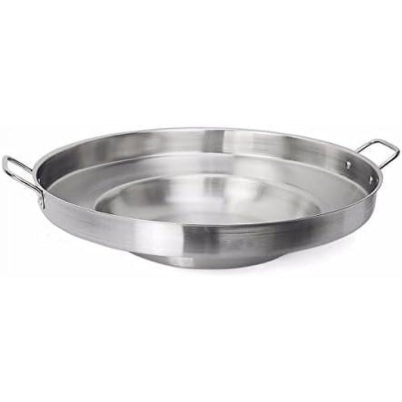 --- 23" Round Stainless Steel Concave Comal Pozo Griddle Taco Grill Fry Pan Wok Cook Stainless Steel Material / Acero Inoxidable Cazo para carnitas or any Outdoor Dish Outdoors cooking wok.