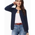 thumbnail image 4 of Women's Crew Neck Button Down Long Sleeve Cardigan Sweater, 4 of 7