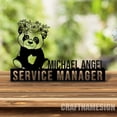 thumbnail image 4 of Craftnamesign Custom Wooden Panda Bear Desk Name Plate, Animal Lover Metal Nameplate for desk, 4 of 5