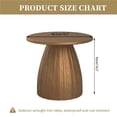thumbnail image 2 of Round End Table for Living Room, Metal Small Side Table, Modern Nightstand Tea Table for Living Room, Walnut, 2 of 6