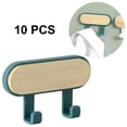 thumbnail image 2 of Perchero de pared de 10 piezas, perchero creativo de madera para sombreros, llaves multifuncionales 2 Ganchos Azul, 2 of 9