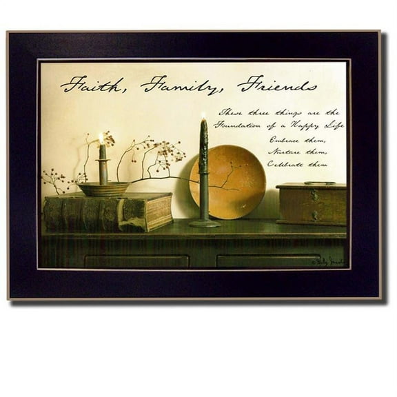 Faith Family and Friends By Billy Jacobs Printed Wall Art Wood Multi-Color