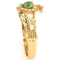 thumbnail image 3 of Claddagh Lab-Created Emerald Diamond Ring In Solid 14k Yellow Gold, 3 of 6