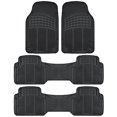 thumbnail image 1 of BDK Alfombrillas de goma para todo tipo de clima para automóviles – Se adaptan a 3 filas de juego completo de alfombrillas resistentes para automóviles – Se ajustan bien, fáciles de instalar y limpiar, 1 of 1