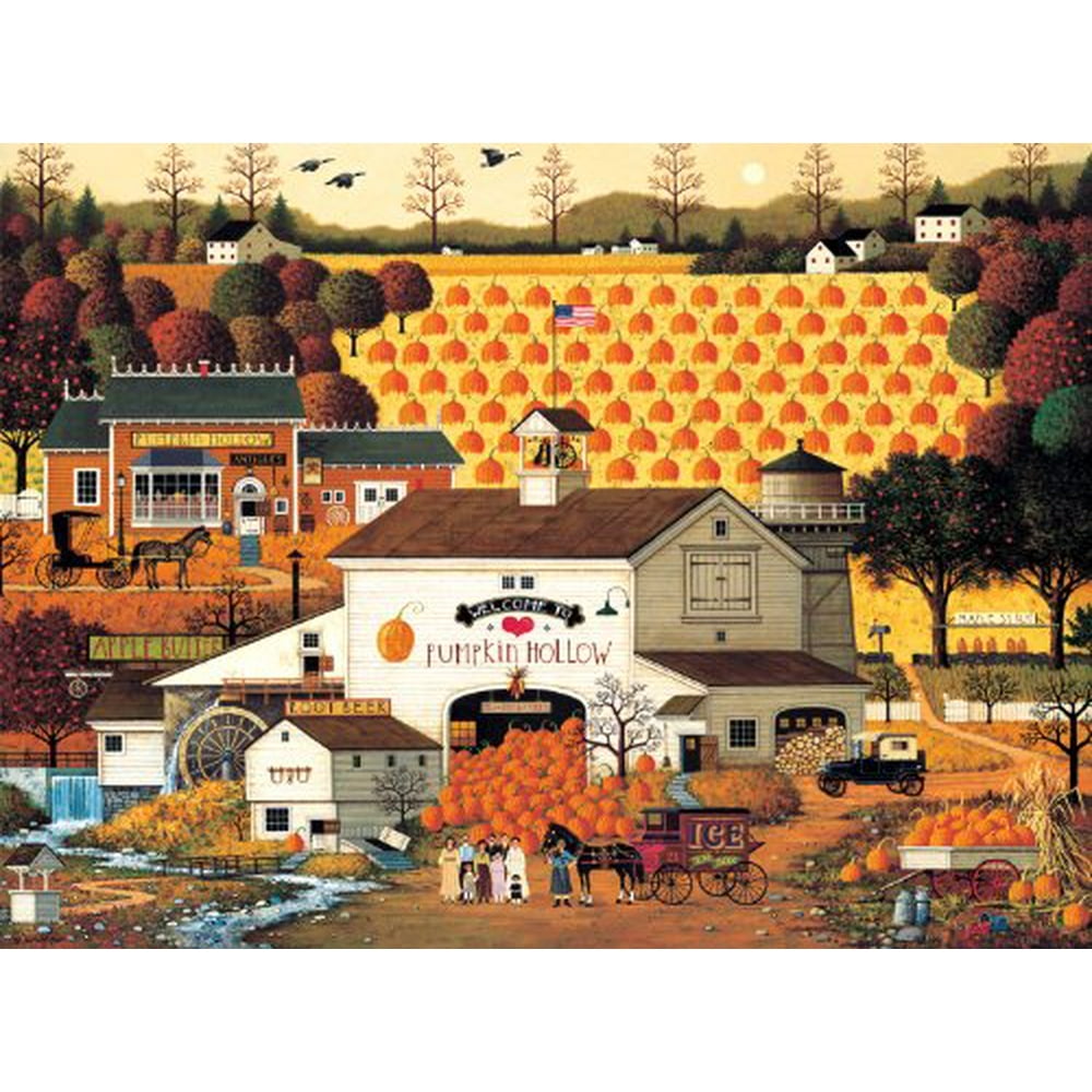 Buffalo Games Charles Wysocki Pumpkin Hollow Jigsaw Puzzle, 1000 Pieces