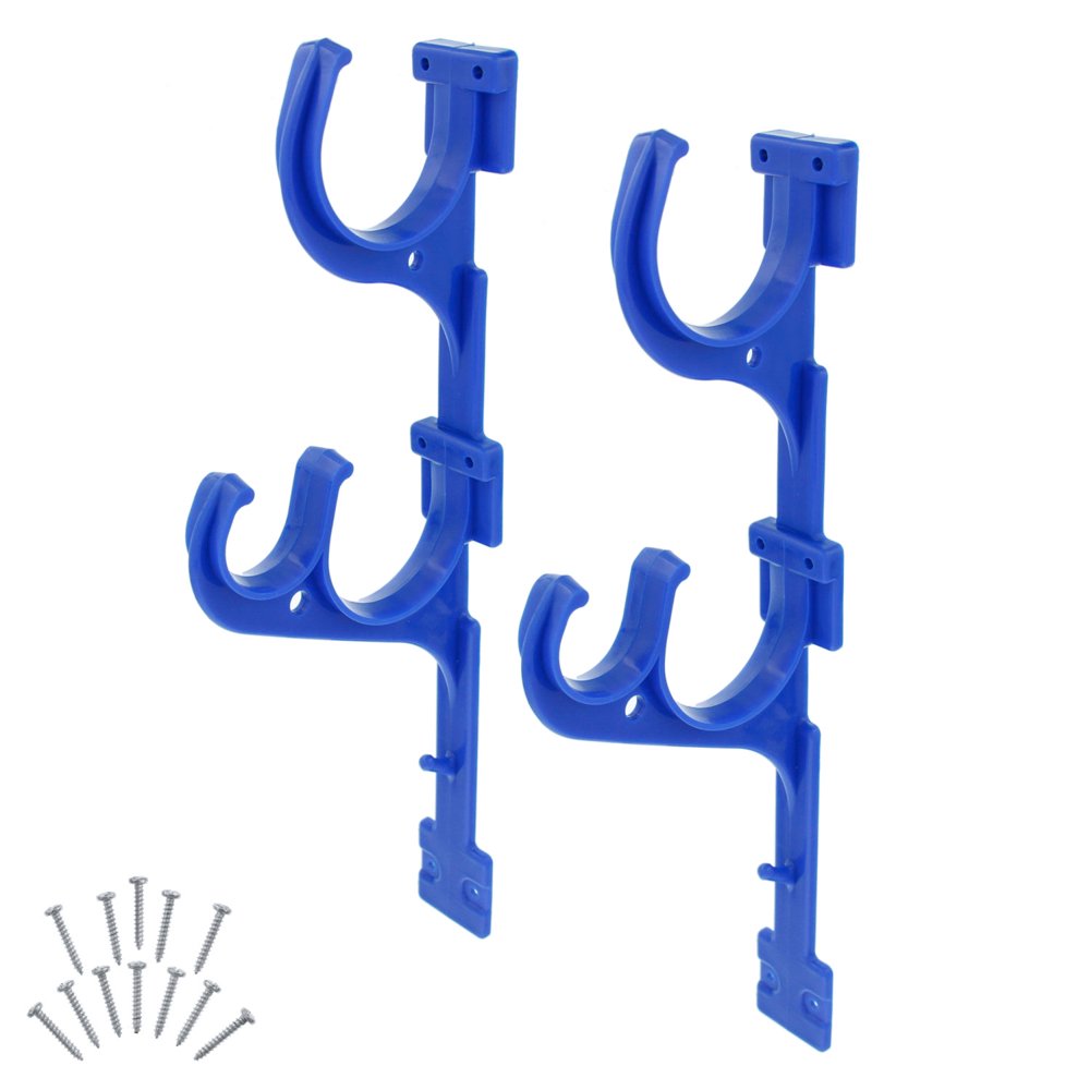Set of 2 Plastic Pool Hangers for Telescopic Poles Store Poles with