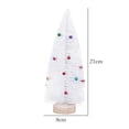 thumbnail image 2 of BEADCEST Wooden Xmas Tree Mini Christmas Tree White 1Set, 2 of 7