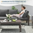 thumbnail image 4 of UDPATIO Aluminum Patio Furniture Set, Contemporary Outdoor Couch Set, Aluminum Patio Conversation Set, Gray, 4 of 10