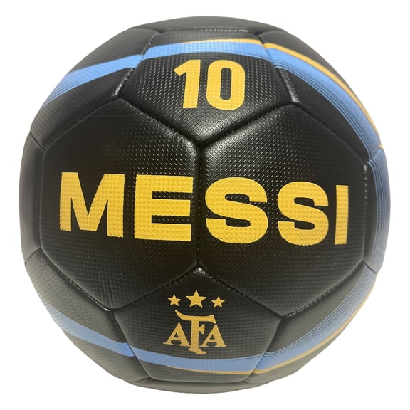 Icon Sports Officially Licensed Argentine Football Association Lionel Messi Soccer Ball - AFA189BL Black Size 5