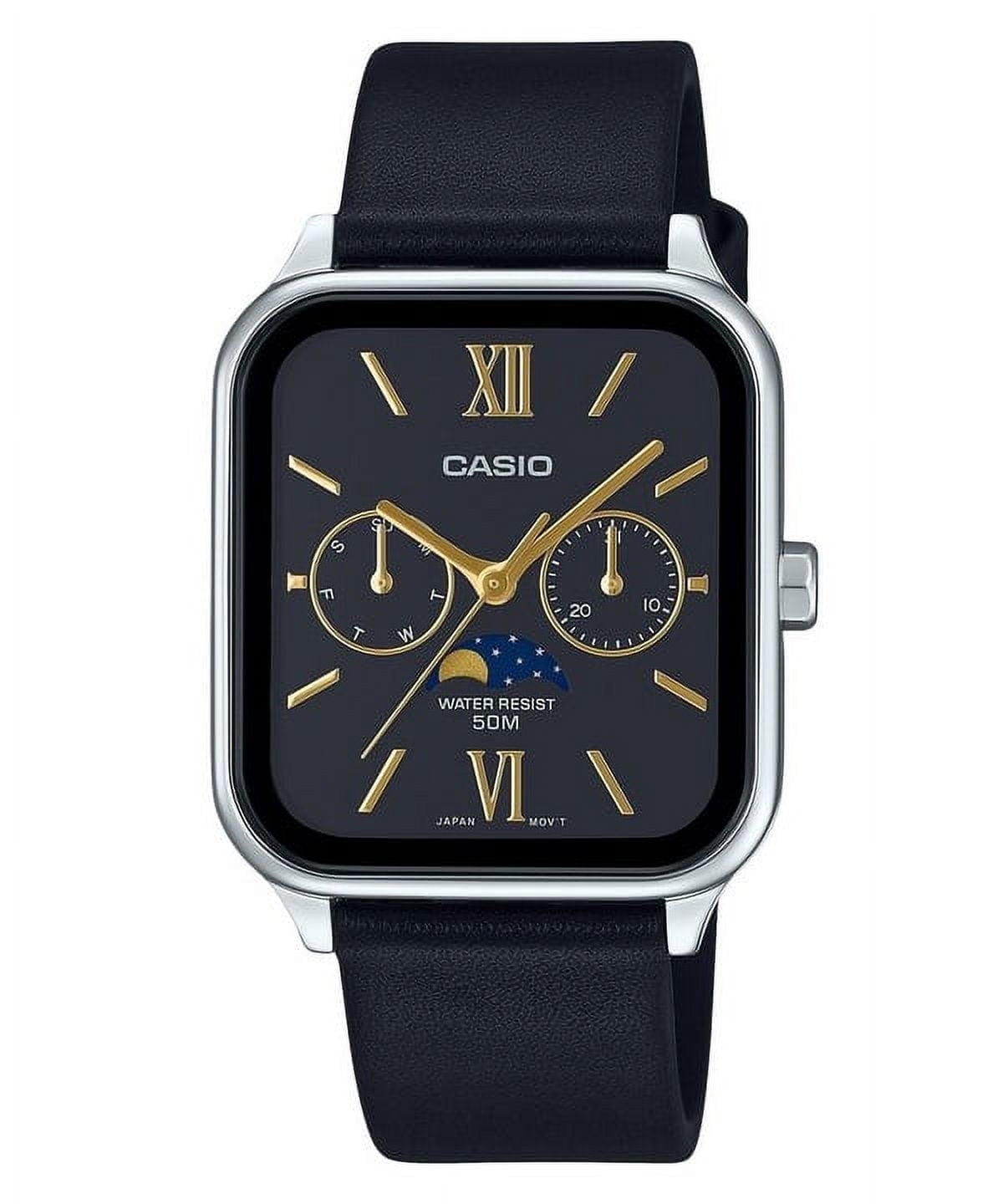 Casio Men's Standard Analog Quartz Watch with Moon Phase Casio Men's Standard Analog Quartz Watch with Moon Phase