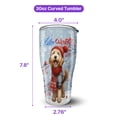 thumbnail image 5 of Hello Winter Goldendoodle Smiling in Red Scarf Hat Welcome Christmas 30oz Stainless Steel Tumbler Insulated Cup with Lid Doodle Dog Lover Gifts Idea - 00017, 5 of 5