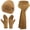 Brown, variant on FZ FANTASTIC ZONE Men Women Winter Knit Hat Beanie Long Scarf Touchscreen Gloves Set Skull Cap Neck Warmer Gloves Set with Fleece Lined,Black White
