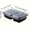 Two grids, variant on 10PCS Lunch Boxes Compartments with Lids Disposable Bento Boxes Kitchen Storage Bento Fruit Takeaway Food Containers