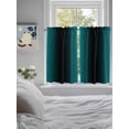 thumbnail image 4 of Tier Curtains 45 Inches Long, Teal Black Ombre Window Treatment Curtain Drapes, Gradient Contemporary Abstract Art Small Curtain Drapes for Bathroom Laundry Room, 27.5"x45", 2 Panels, 4 of 7