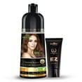 thumbnail image 2 of (2 pack) Herbishh Chestnut Brown Hair Color Shampoo & Black Cream for Gray Hair Coverage, 500 ML + 75 ML Combo Pack, Long-Lasting Color, For Men & Women, 2 of 7