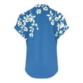 thumbnail image 4 of Vestidos Casuales Para Mujer, Blusas De Mujer De Moda Camiseta informal de manga corta con cuello en V y botones para mujer, 4 of 5