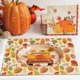 thumbnail image 4 of Costeam Vintage Pumpkin Fall Placemats 16.5x12.6 Inch Thanksgiving Harvest Table Mats, Reusable Washable Seasonal Table Decor, for Family Dinners Outdoor Parties Restaurant Catering, 4 of 6