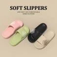 thumbnail image 3 of Zapatillas con letras de nube de verano para mujer, chanclas de playa de Color sólido, suela gruesa para hombre, zapatos antideslizantes para baño interior, sandalias para parejas, 3 of 7