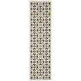 thumbnail image 5 of SAFAVIEH Veranda Branson Geometric Indoor/Outdoor Area Rug, 5'3" x 7'7", Cream/Aqua, 5 of 10