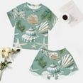thumbnail image 4 of Beach Seashell Starfish Print Women'S Pajamas Set Summer Sleepwear Sets 2 Piece Lounge Set, 4 of 7