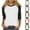 Black, variant on GERsome Women's 3/4 Sleeve T-Shirts Crew Neck Solid Color Block Cute Casual Tunic Tops Basic Tees Blouses Loose Fit Pullover S-4XL /L