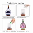 thumbnail image 6 of 100ML 3D Glass Essential Oil Diffuser Silent Essential Oil Diffuser Atomizing Air Humidifier for Bedroom, 6 of 6