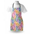 thumbnail image 3 of Modern Apron Geometric Circles Rounds in Vivid Colors Retro Design with Abstract Background Print, Unisex Kitchen Bib Apron with Adjustable Neck for Cooking Baking Gardening, Multicolor, by Ambesonne, 3 of 3